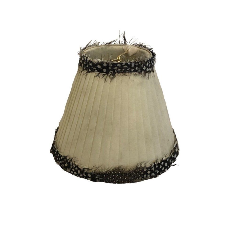 Vintage Feather Trim Mini Lamp Shade